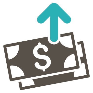 Banknot düz vektör simge göndermek