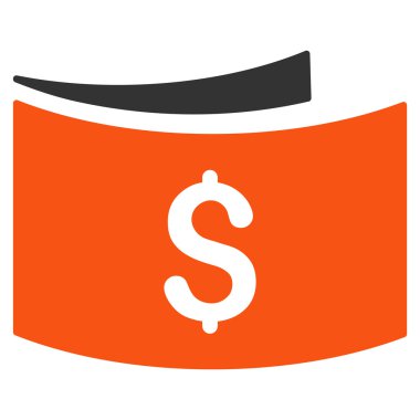 Banknot düz vektör simgesi