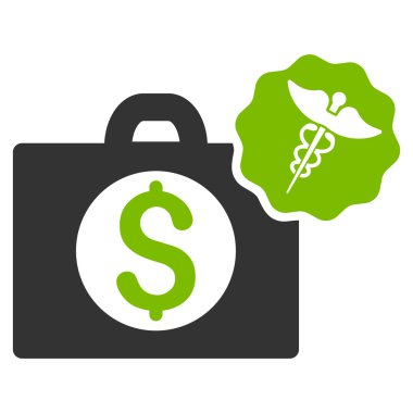 Tıbbi iş düz vektör simgesi