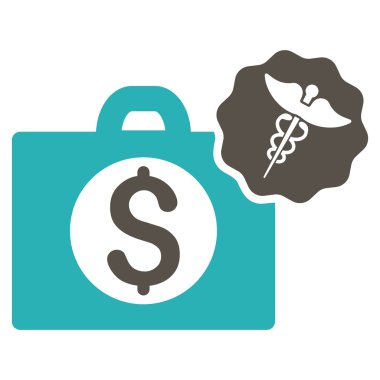 Tıbbi iş düz vektör simgesi