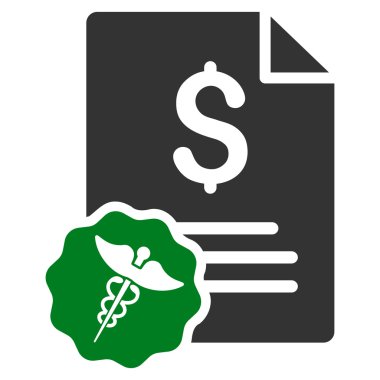 Tıbbi Fatura Düz Vektör Simgesi