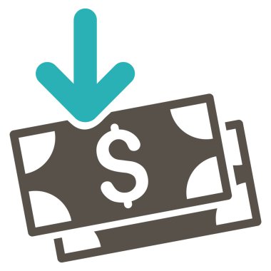 Banknot düz vektör simge olsun