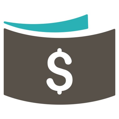 Banknot düz vektör simgesi