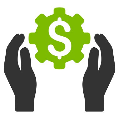 Bankacılık bakım el düz vektör simgesi