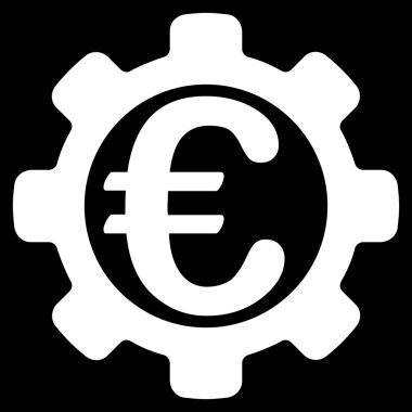 Euro seçenekleri düz vektör simgesi