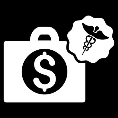 Tıbbi iş düz vektör simgesi