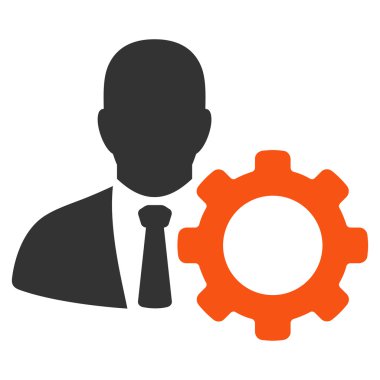 Asker düz vektör simgesi