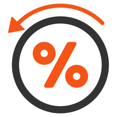 İndirim yüzde düz vektör simgesi