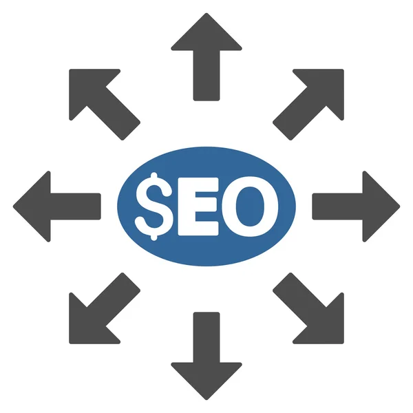 SEO Distribution platt vektor Icon — Stock vektor