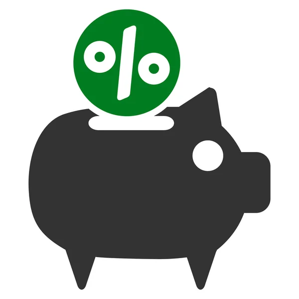 Piggy Bank Flat Vector Icon — Stock Vector