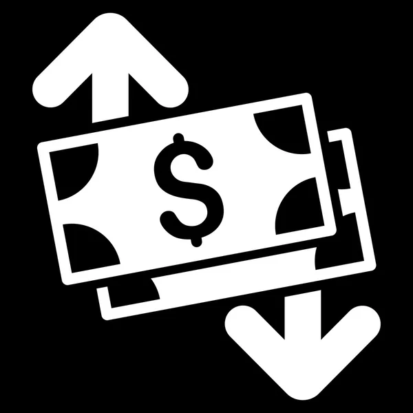 Bankjegyek kiadások lapos Vector Icon — Stock Vector