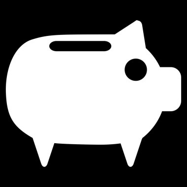 Piggy Bank Düz Vektör Simgesi