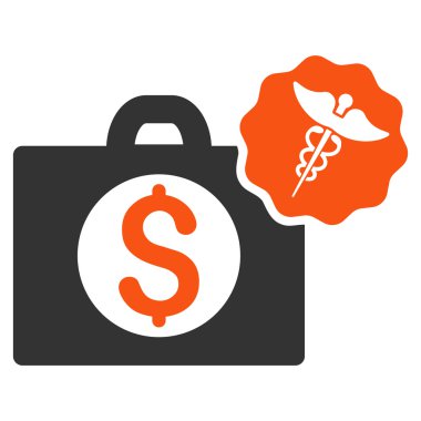 Tıbbi iş düz vektör simgesi