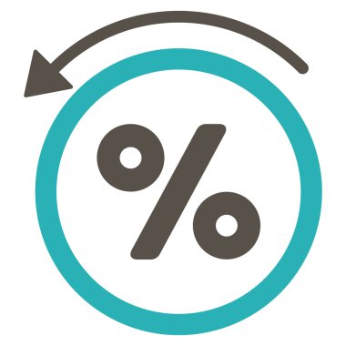 İndirim yüzde düz vektör simgesi