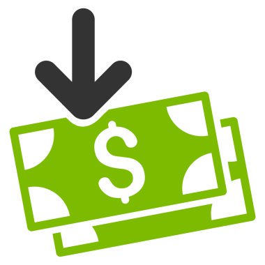 Banknot düz vektör simge olsun