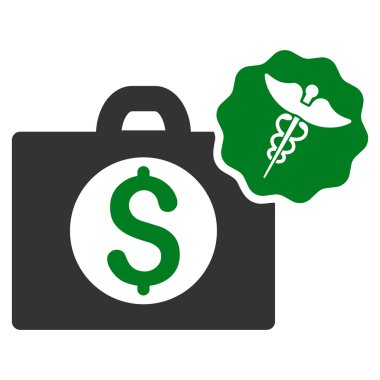 Tıbbi iş düz vektör simgesi