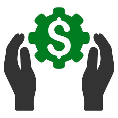 Bankacılık bakım el düz vektör simgesi