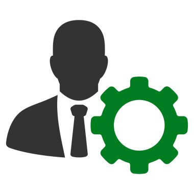 Asker düz vektör simgesi