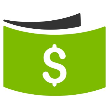 Banknot düz vektör simgesi