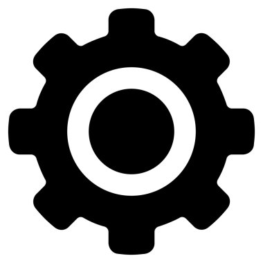 dişli düz vektör simgesi