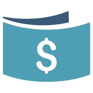 Banknot düz vektör simgesi