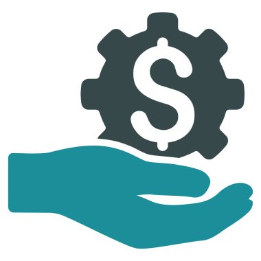 Mühendislik hizmet düz vektör simgesi