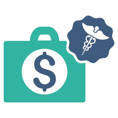 Tıbbi iş düz vektör simgesi