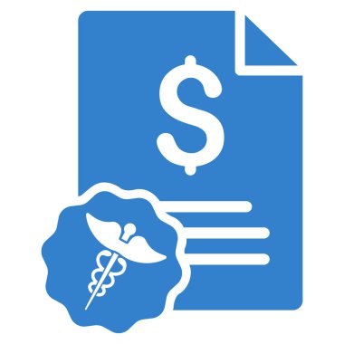 Tıbbi Fatura Düz Vektör Simgesi