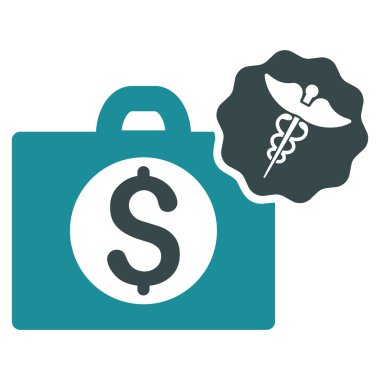 Tıbbi iş düz vektör simgesi