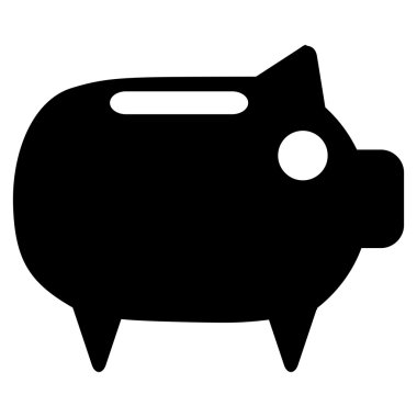 Piggy Bank Düz Vektör Simgesi