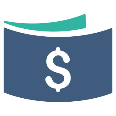 Banknot düz vektör simgesi