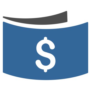 Banknot düz vektör simgesi