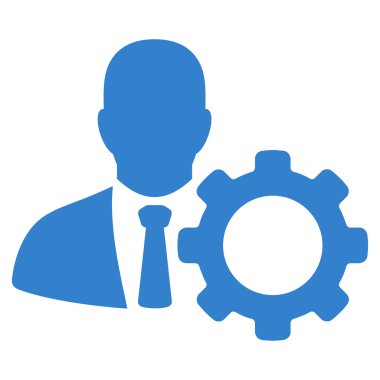 Asker düz vektör simgesi