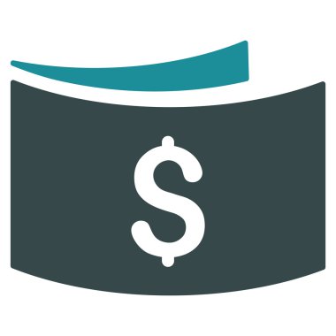 Banknot düz vektör simgesi