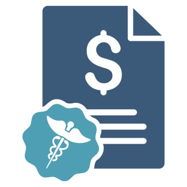 Tıbbi Fatura Düz Vektör Simgesi