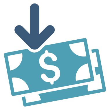 Banknot düz vektör simge olsun