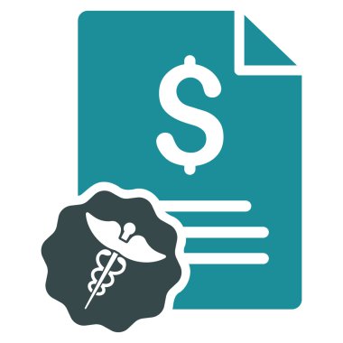 Tıbbi Fatura Düz Vektör Simgesi