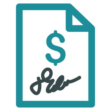 Fatura sayfa düz vektör simgesi