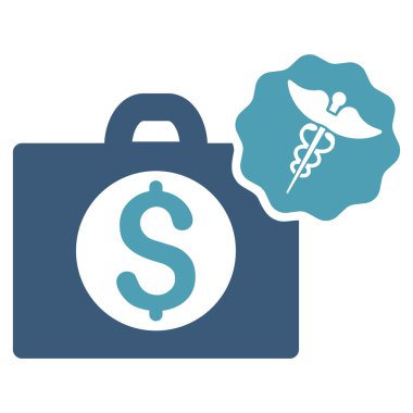 Tıbbi iş düz vektör simgesi