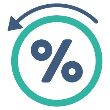 İndirim yüzde düz vektör simgesi