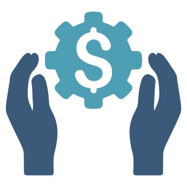 Bankacılık bakım el düz vektör simgesi