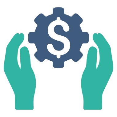 Bankacılık bakım el düz vektör simgesi