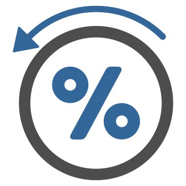 İndirim yüzde düz vektör simgesi