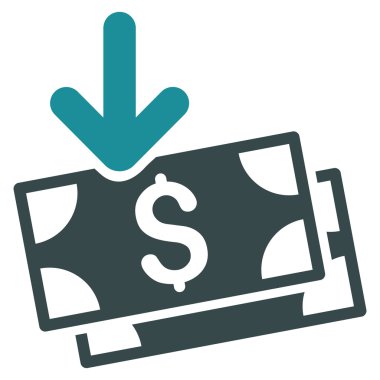 Banknot düz vektör simge olsun