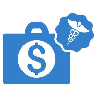 Tıbbi iş düz vektör simgesi