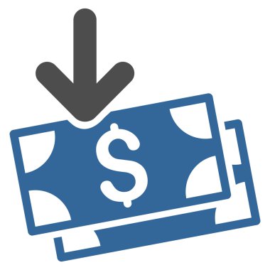 Banknot düz vektör simge olsun