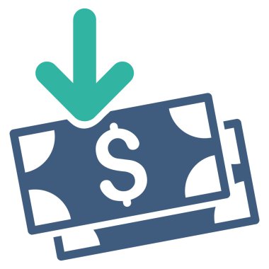 Banknot düz vektör simge olsun