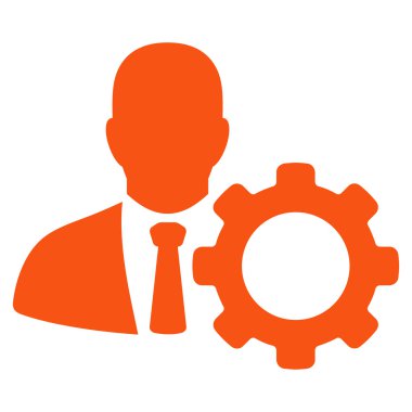 Asker düz vektör simgesi