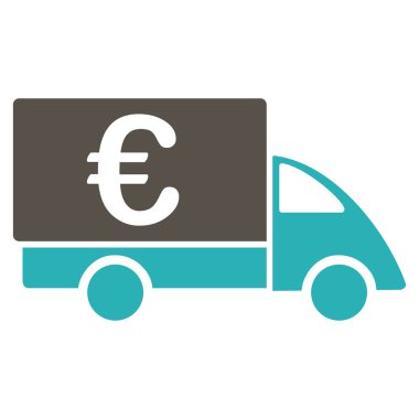 Euro Collector Car Flat Vektör Simgesi