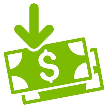 Banknot düz vektör simge olsun